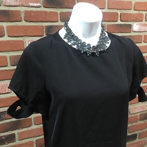 TOBI black shift dress Sz M Short Sleeve Little Black Dress - Picture 2 of 8